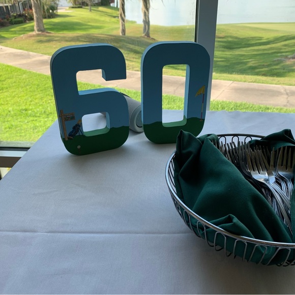 60th Golf Birthday Decor, Golf Themed 60 Birthday Numbers, Golf Party Decor - Picture 6 of 9